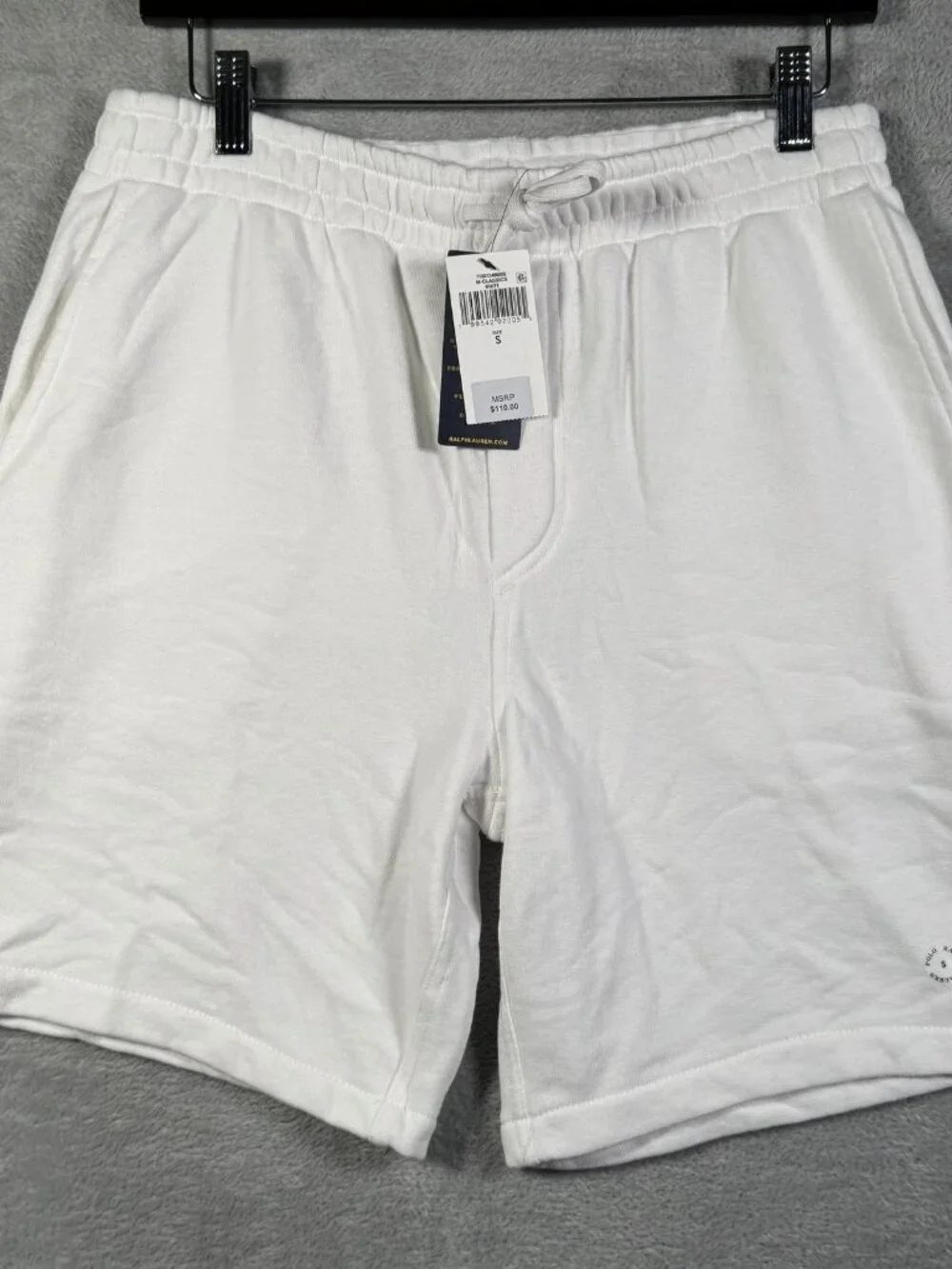 Polo Ralph Lauren Sweat Shorts Mens S White Pony Logo Terry Athletic $110